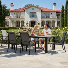 DWVO Patio Dining Chairs Set of 8, Outdoor Dining Chairs with High Back, Quick Dry Textilene Fabric, E-Coated Metal Frame, All Weather Patio Chairs for Backyard, Deck, Lawn, Garden, Grey