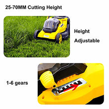 Electric Rotary Lawn Mower, 40cm Cutting Width, 40V Cordless Lawnmower with Battery and Charger, 45L Grass Box, Folding Push Lawn Trimmer