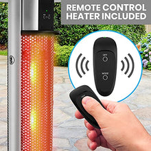 SereneLife Infrared Patio Heater, Electric Patio Heater for Indoor/Outdoor Use, Portable Table Heater with Remote Control, 1500 W, for Restaurant, Patio, Backyard, Garage, Decks (Off Black)