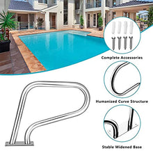 FALIYORS Swimming Pool Hand Rail with Installation kit - Easy Mount Non-Slip Pool Safety Products Hand Grab Rail Height 22.4''