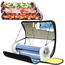Solar Oven BBQ Cooker 4.5L, Portable Outdoor Camping Stove with Thermometer and Reflective Panels, Solar Cooker for Camping, Hiking, RV Travel and Garden Use