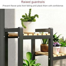 ARTUNV Movable 3-Tier Metal Plant Stand On Wheels for Indoor Living Room