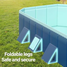 Foldable Non-Inflatable Family Swimming Pool, Hard Plastic Kiddie Pool, Easy Setup Collapsible Above Ground Pool, Durable Splash Pool for Backyard Outdoor Lawn Kids Adults Dog 11.8ft