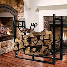 Tiuheyo Metal Firewood Rack for Outdoor Firewood, Detachable Multi-purpose Stacking Storage Rack for Patio Garden, Easy To Install