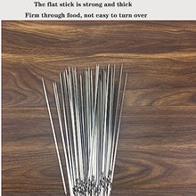 NYTFHMS 50 Pcs Skewers for Grilling, Stainless Steel Skewer Sticks, Flat Anti-Slip and Wear-Resistant, Reusable BBQ Accessories,Size_name-1000