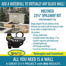 EasyPro Pond Products Vianti Falls Kit 23.5” Stainless Steel Spillway with Basin & EP1350 Pump No Light