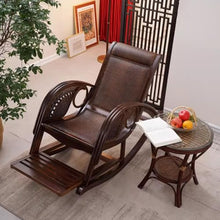 Large Outdoor Rocking Chair, Anti-Tipping Design, Ergonomic Design, Suitable for Living Room Balcony Garden(Brown,132 * 83 * 66cm)