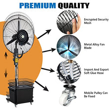 KUYBTU Commercial Home Outdoor Cooling Misting Fan, 90° Oscillating with 3-Speed Settings, Ideal for Patio Garden Backyard Use-A-81cm/31.9in
