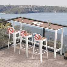 Bar Table, Wood Plastic Composite Pub High Top Cocktail Tables, Breakfast Desk for Kitchen, Small Space, Coffee Shop （Not Include Stools）