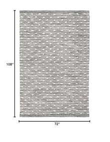 Dash & Albert Handwoven Hobnail Indoor/Outdoor Rug 6x9 Feet Grey