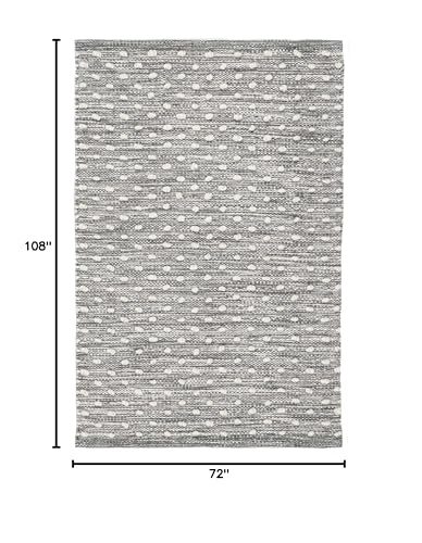 Dash & Albert Handwoven Hobnail Indoor/Outdoor Rug 6x9 Feet Grey