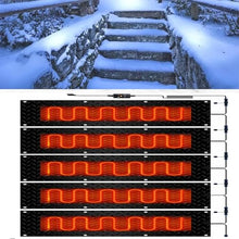 XYWGBMS Heated Snow Melting mats, Heated Snow Melting Mats for Stairs, w/Power Cord, Snow and Ice Heated Pad for Winter Stairs, Steps, Doorways, Walkways, Driveway,5 Pcs-40x200cm/15.7x79in