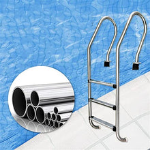 Three-Pedal Swimming Pool Handrail, 63.4" Stainless Steel Swimming Pool Anti-Rust Railing-Embedded Installation-Silver