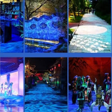 Business Dynamic Water Wave Projector Light, IP67 Waterproof Outdoor Ripple Effect Light, Landscape Lighting, Adjustable Angle Stage Atmosphere Light for Garden Commercial Building Scenic Spot(100W)