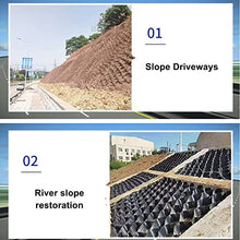GJZDPMY Heavy-Duty Gravel Grid for Soil Stabilization, 2-Inch Height Driveway Grille, Mud Control for Pathways and Parking Lots, Durable Gravel Grate System