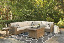 Signature Design by Ashley Beachcroft Indoor & Outdoor Square End Table, Beige