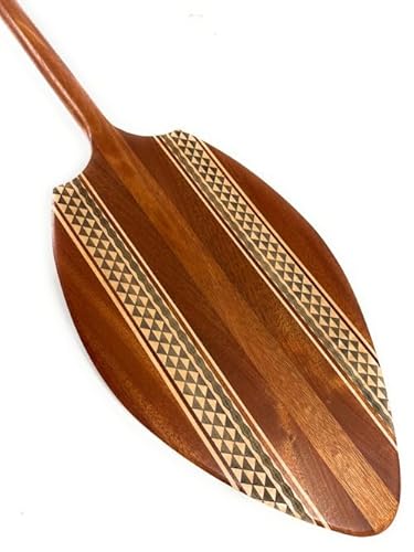 Tikimaster Alii Design Outrigger Koa Canoe Paddle with Inlay 60