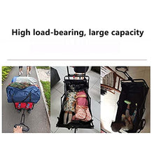 Folding Wagon, Utility Trolley Outdoor Cart,with Rubber Universal Wheels,for Camping Garden Beach All Terrain with Side Bag