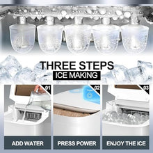 Tabletop Ice Hockey Machine, Quick Ice Making, Self-Cleaning Function, Suitable for Home/Kitchen/Party/Camping Ice Maker.
