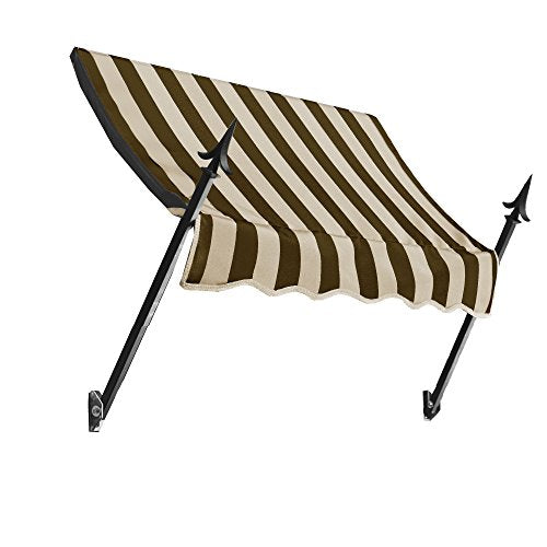 Awntech 8-Feet New Orleans Awning, 31-Inch Height by 16-Inch Diameter, Brown/Tan