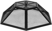 Fire Pit, Iron Fire Pit Outdoor Patio BBQ Camping Bonfire, Outdoor Fireplace Fire Bowl with Spark Screen, Great for Outdoor and Patio