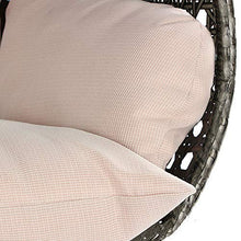 Island Gale® Luxury 2 Person Wicker Swing Chair ((2 Person) X-Large-Plus, Charcoal Rattan/Latte Cushion)