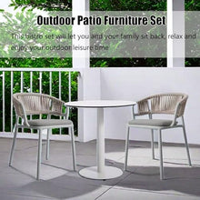 KPHYMOD 3 Piece Outdoor Patio Furniture Set with 2 Chairs and Imitation Marble Table, Conversation Sets Patio Furniture for Deck Beach Yard