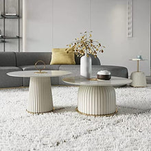 DIEYPOL Coffee Table Coffee Table Living Room Home Round Size Simple Coffee Table Living Room Rock Board Combination Furniture Mesa para Centro De Sala(D)