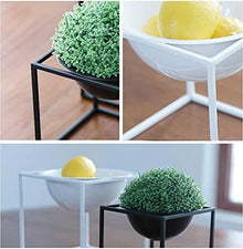 MIIKHI Plant Stands,I Flower Stand,Indoor Balcony Multi Storey Flower Pot Shelves Living Room Shelfnishings/Black/14Cm