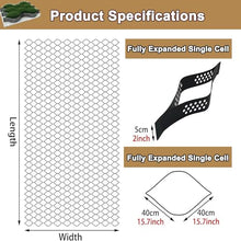 2" HDPE Ground Grid Heavy Duty Gravel Stabilizer System, Permeable Geo Grid for Driveway Walkway Patio Parking Slope Landscape Erosion Control(6x10m(20x33ft))