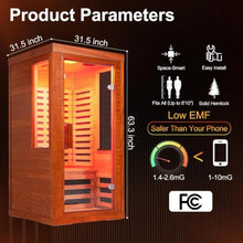 CedarLuma Canadian Hemlock Far Infrared Sauna, Fast Heat-Up, 1-Person
