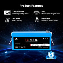 SUNGOLDPOWER 3KW 24V Kit: 3000W 24VDC Pure Sine Wave Solar Inverter 100A 24Vdc LiFePO4 Batteries UL1973