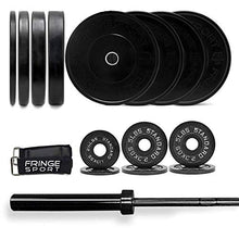 Fringe Sport 300lb Garage Gym Package with Bar & Bumper Plates Set