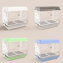 SDVantage Bird Cages Acrylic Birdcages Creative Bird Carriers Portable Bird House Large Bird House Carrier Square Flight Cage for Travel Home Gifts Easy to Carry,Purple