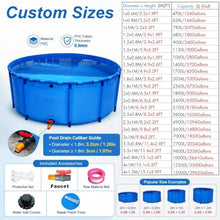 Frame Pools for Backyard with Drain Valve, Outdoor Family Round Above Ground Swimming Pool Set, Versatile Water Pool for Fishpond/Aquaculture(DXH-4.5X1.2M/19080 L/5040 GAL)