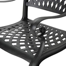 Christopher Knight Home Cayman Outdoor 6-Seater Cast Aluminum Dining Set 7-Pcs Black Sand