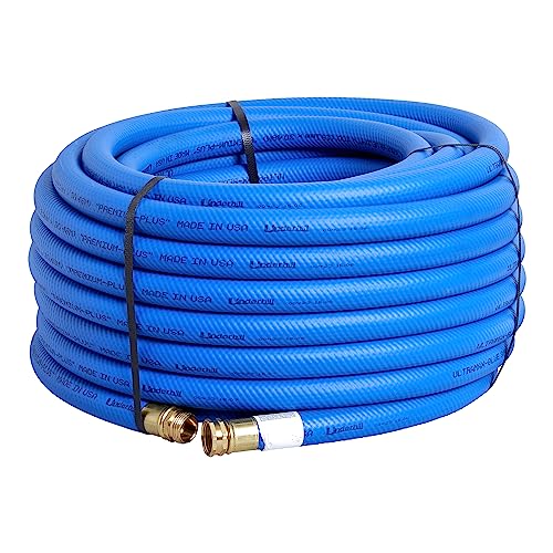 Underhill UltraMax Commercial Garden Water Hose 100 ft, Lightweight, Flexible, Anti-Kink, All Weather, 1200 psi, H75-100B, 3/4 Inch x 100 ft, Blue