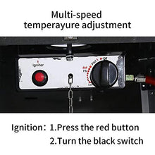 AIZYR Waterproof Outdoor Garden Gas Heater with Temperature Control Flameout Switch/Wheels for Balcony, Courtyard, Garage, Patio
