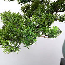 ELUKHT Simulation Potted Plants Bonsai Tree Simulation Bonsai Thuja Pine Tree Welcoming Pine Bonsai Green Plant Home (Green 55 * 40cm)