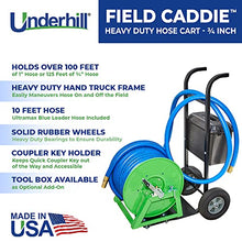 Underhill Field Caddie Hose Reel Cart with Wheels Heavy-Duty Holder Caddy for Sports Baseball Fields, Holds 100 Feet of 1-Inch Hose, HC-HT-100