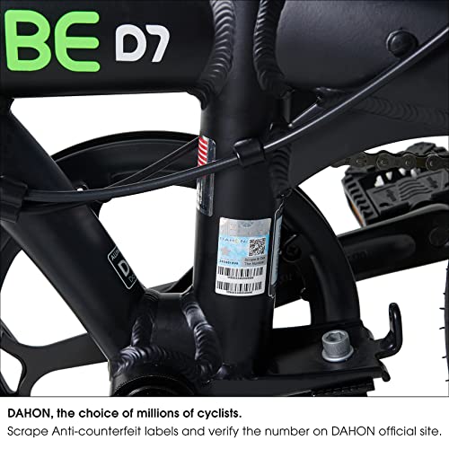 Dahon VYBE D7 Folding Bike Lightweight Aluminum Frame 7-Speed 20” Black