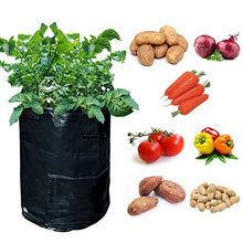 Plant Grow Bags Home Garden Potato Pot Greenhouse Vegetable Growing Bags Moisturizing Jardin Vertical Garden Bag Seedling (Size : 7 US Gallon 30x35CM) (10 US Gallon 34x45CM)