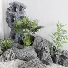 Fiberglass Decorative Fake Stones, Realistic Texture of Fake Rock, Landscape Fake Rocks, Non-hollow Artificial Fake Stone, Faux Stone for Outdoor Garden, Farm, Indoor Decoration(28.4*18.1*10.2in)