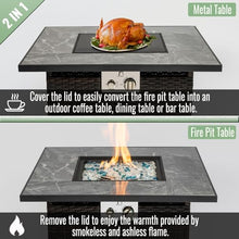 30 Inch Propane Gas Fire Pit Table with Ceramic Tile Top and Wicker Base for Patio Garden Deck Outdoor Gatherings