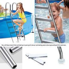Swimming Pool Platform Ladder, Heavy Duty 304 Stainless Steel Pool Ladder, Non-Slip Steps Ladder, for Travel Trailers, Stage, Backyard Pool, Home