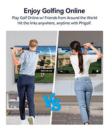PHIGOLF Home Golf Simulator with Weighted Swing Stick, Indoor & Outdoor Use, Motion Sensor & 3D Swing Analysis, Android/iOS Support, WGT & E6 Connect - Phigolf1