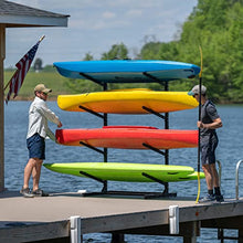 Teal Triangle Freestanding G-Watersport 4 Kayak and SUP Outdoor Storage Rack Black