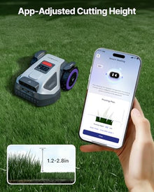 ANTHBOT M5 Robot Lawn Mower 1/8 Acre with Garage, Dual Vision+Full-Band NRTK Robotic Lawnmower, No Perimeter Wire, App Control Obstacle Avoidance, 45% Slope, Cutting Height, Multi-Zone Mapping
