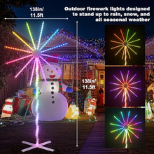 Curoee Christmas LightShow Set, 66ft Permanent Outdoor Lights, Smart Curtain Lights, LED Firework Light, Pathway Light App Control & Music Sync for Party Wedding Christmas Decorations Gifts