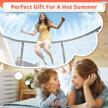 Zevemomo 14FT Outdoor Trampoline with Sprinkler, Basketball Hoop & Wind Stakes Orange